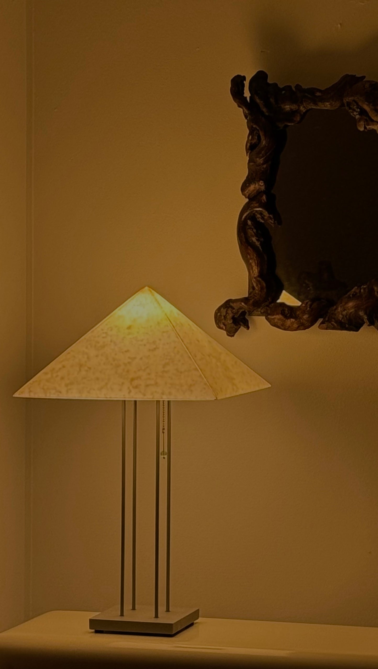 1990s Metal & Paper Lamp