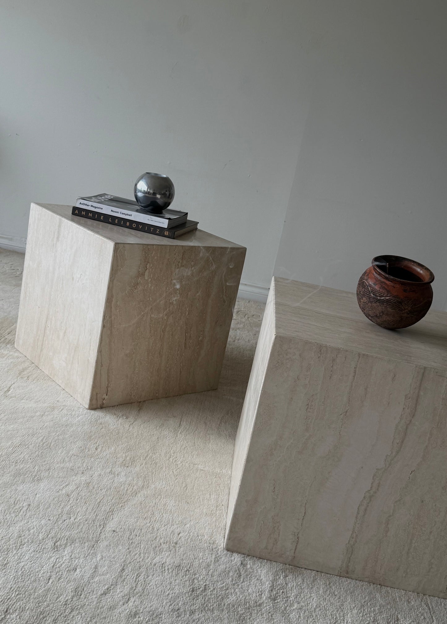 1970s TRAVERTINE CUBES
