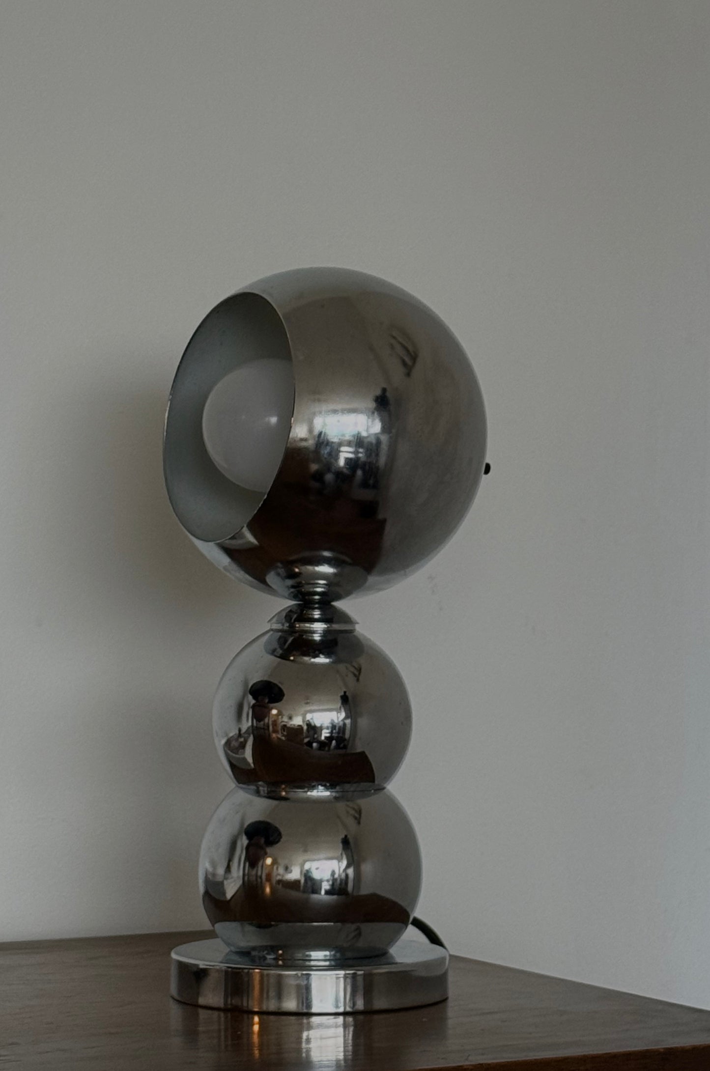 1970s CHROME EYEBALL LAMP