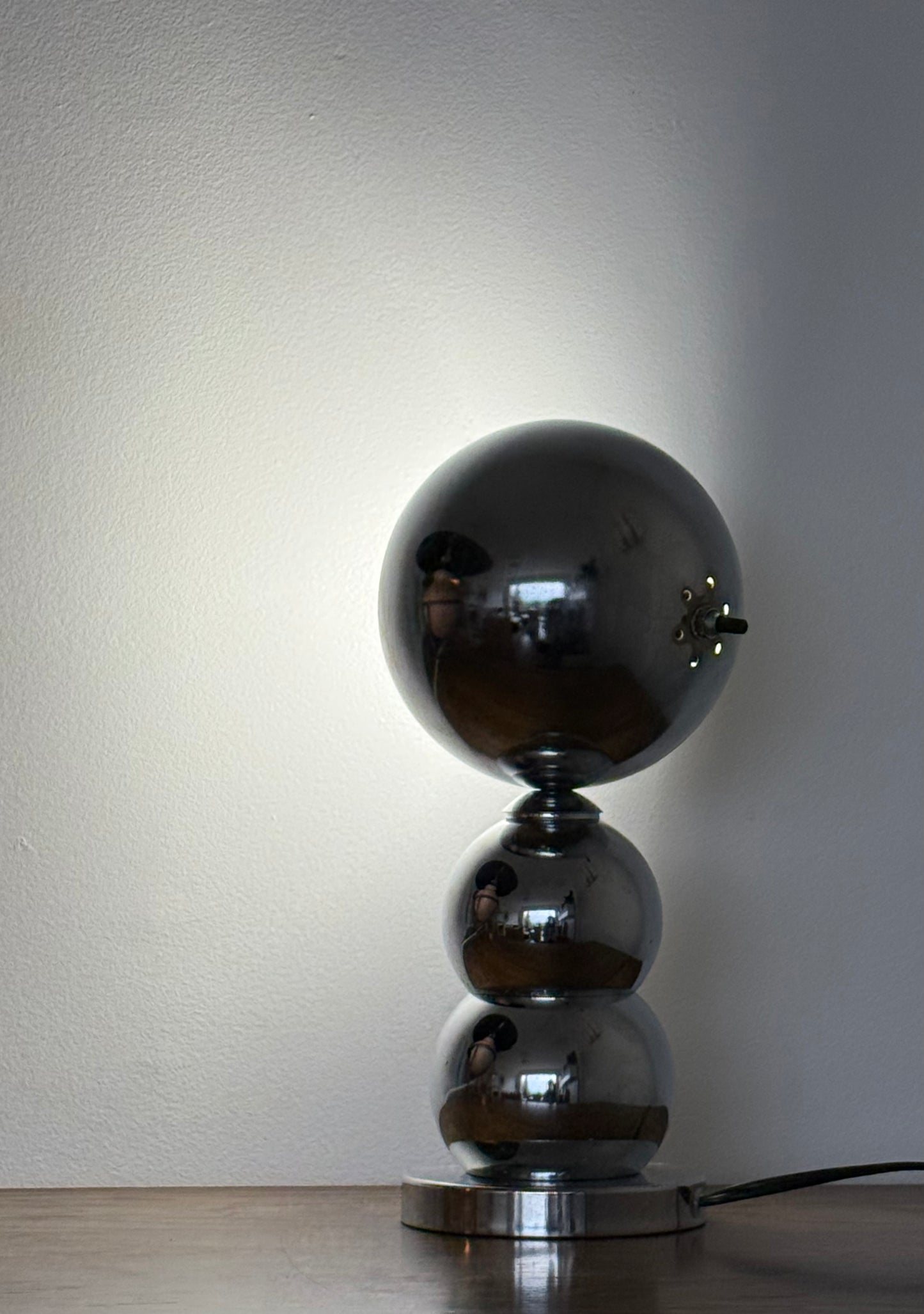 1970s CHROME EYEBALL LAMP