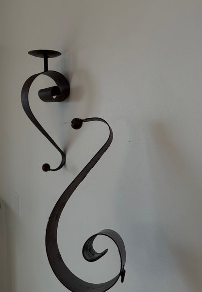 Post Mod Metal Wall Sconce Candle Holders