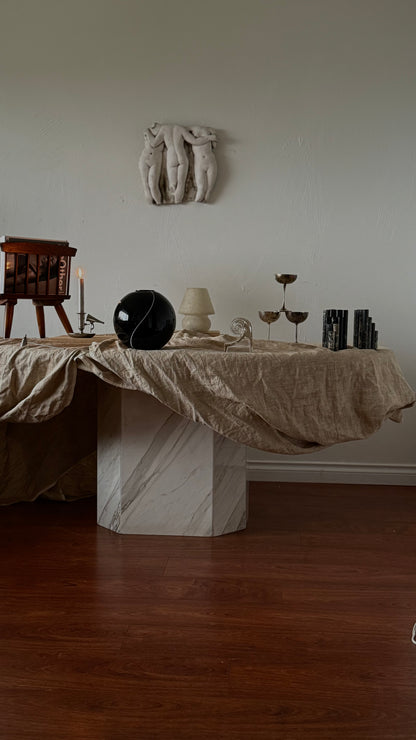 VINTAGE Cylindrical Marble Bookends