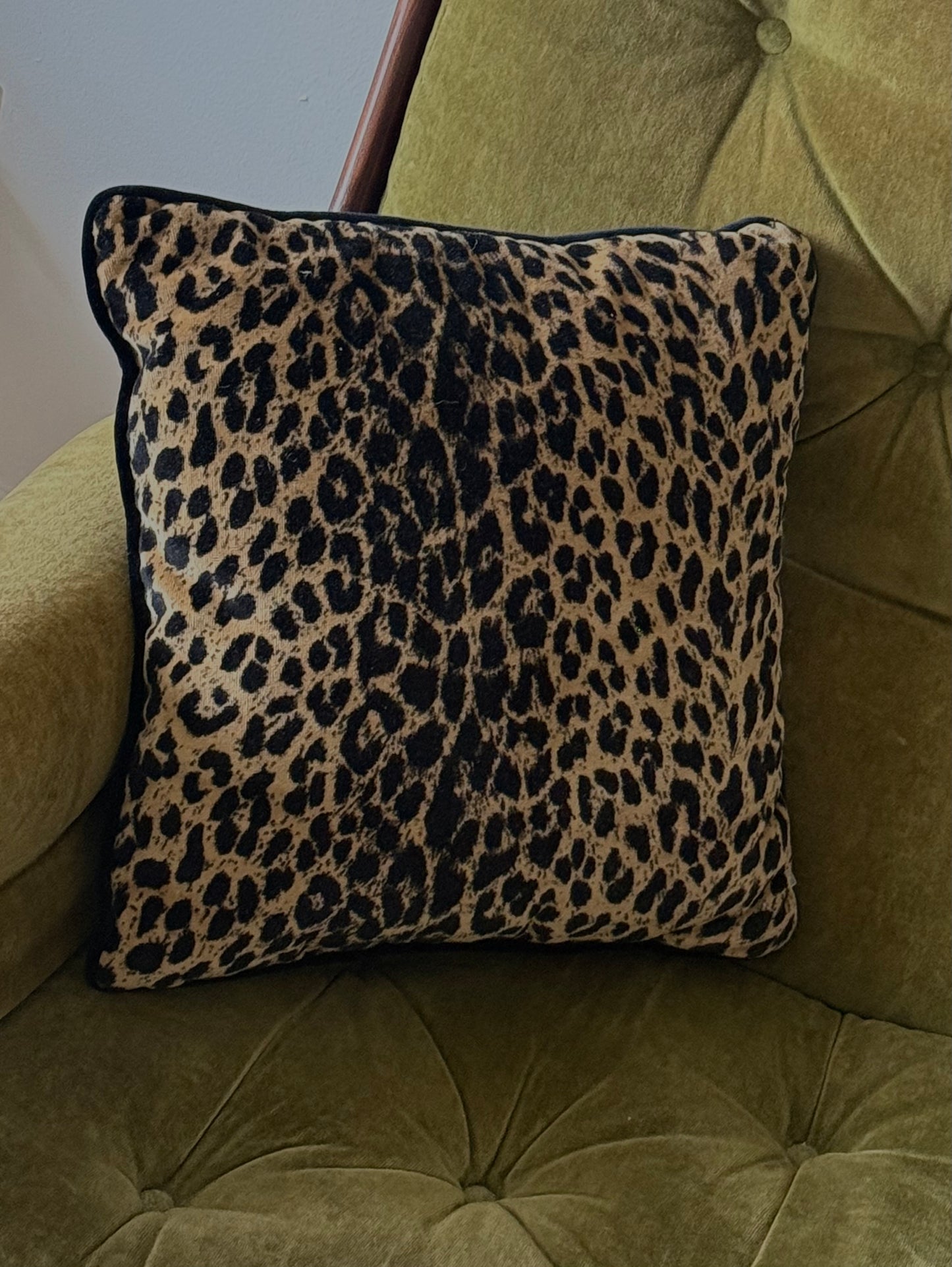 Vintage Leopard Print Cushion