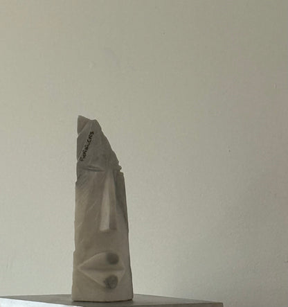 MARBLE  Moai statue signed "Piccini.Cris