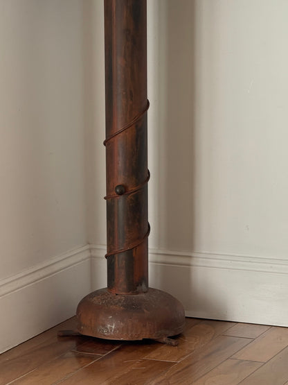 Forged Iron and Glass Pedestal by Carlos De Anda