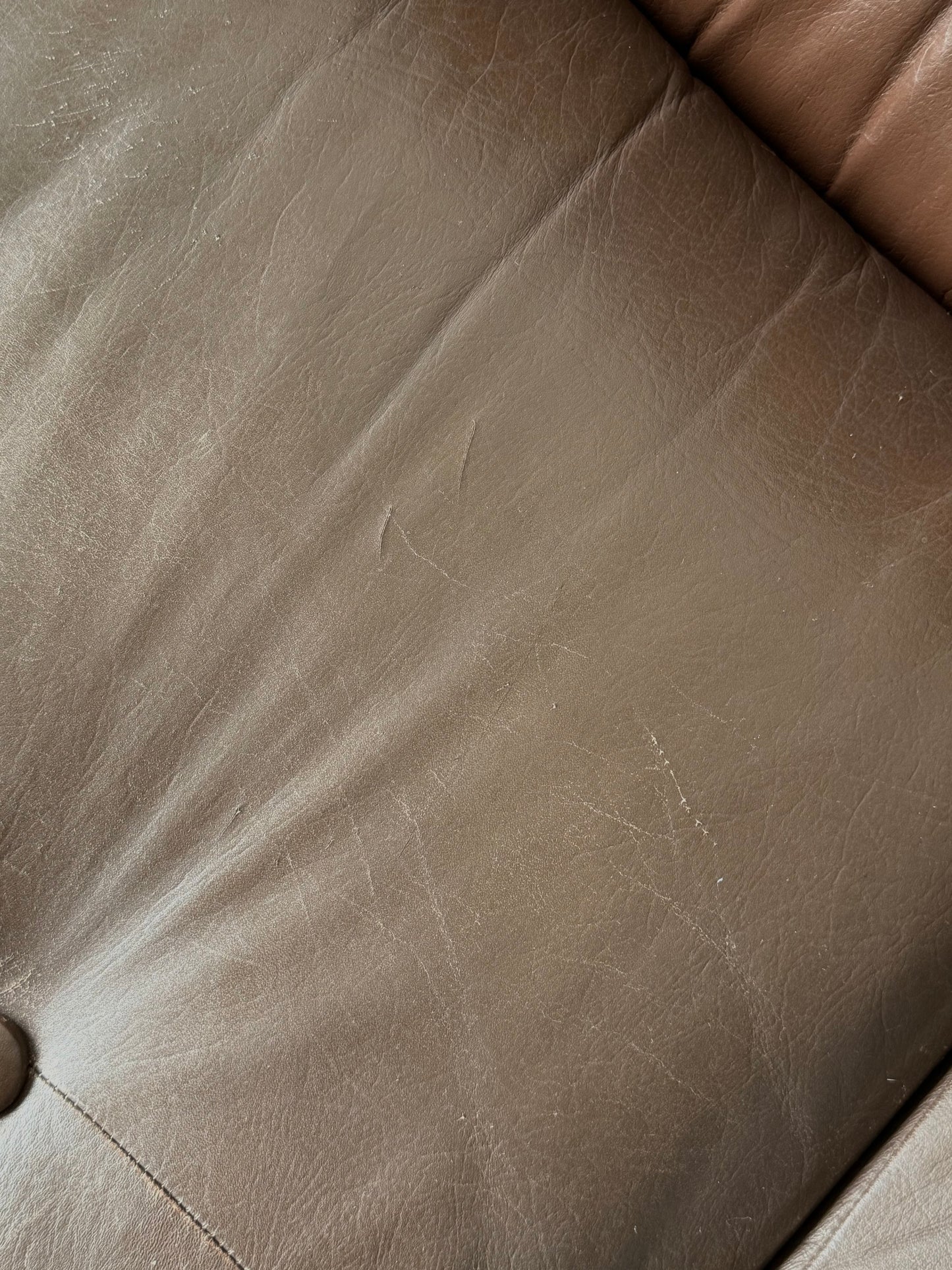 MCM FINNISH TEAK & LEATHER SOFA