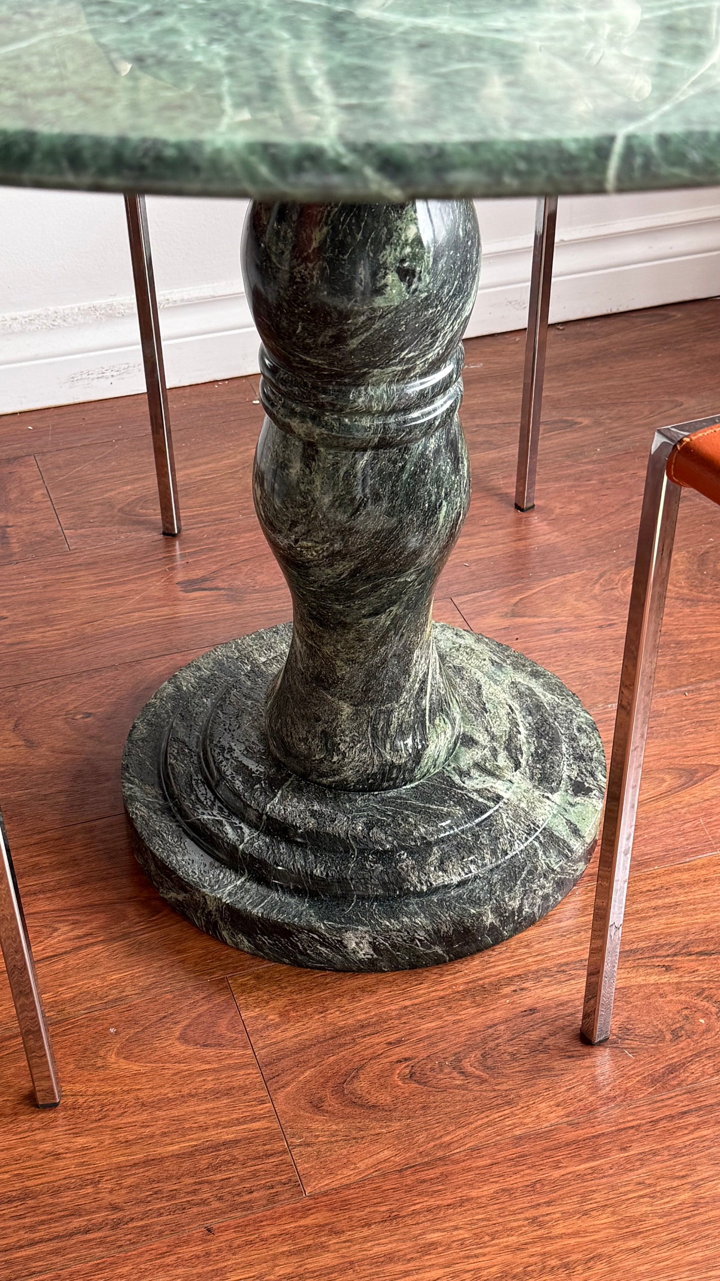 1980s VERDE ALPI MARBLE TABLE