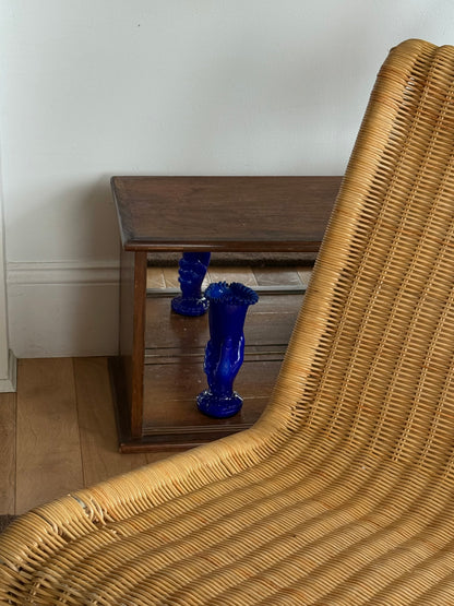 Antique Victorian BLUE hand Vase