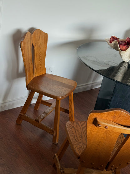 Vintage Brutalist Dining Chairs
