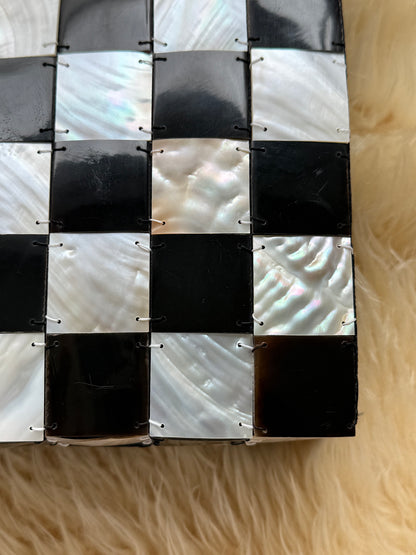 1980s Mother pearl and bone purse