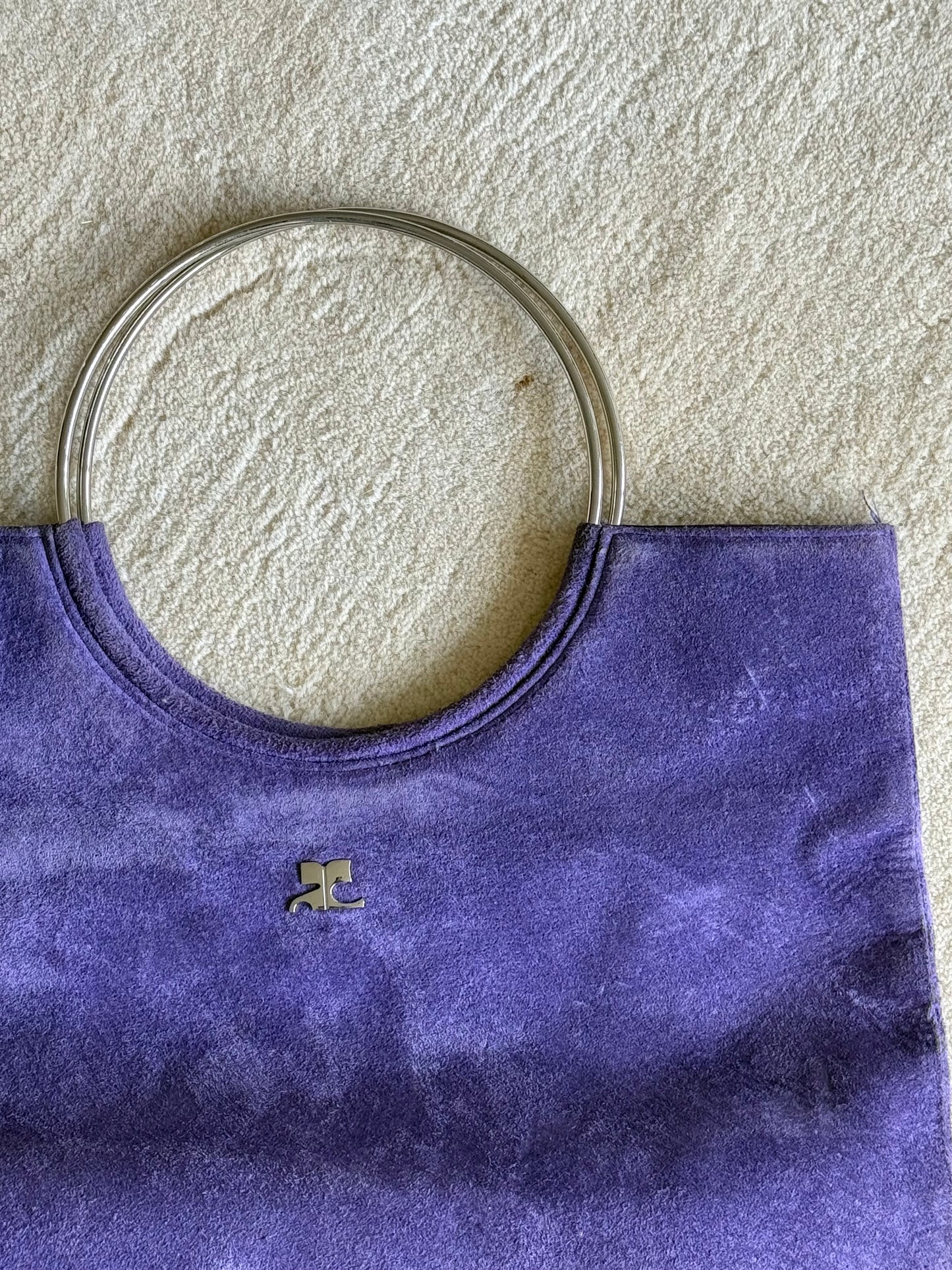 COURREGES vintage  SUEDE LEATHER HANDBAG