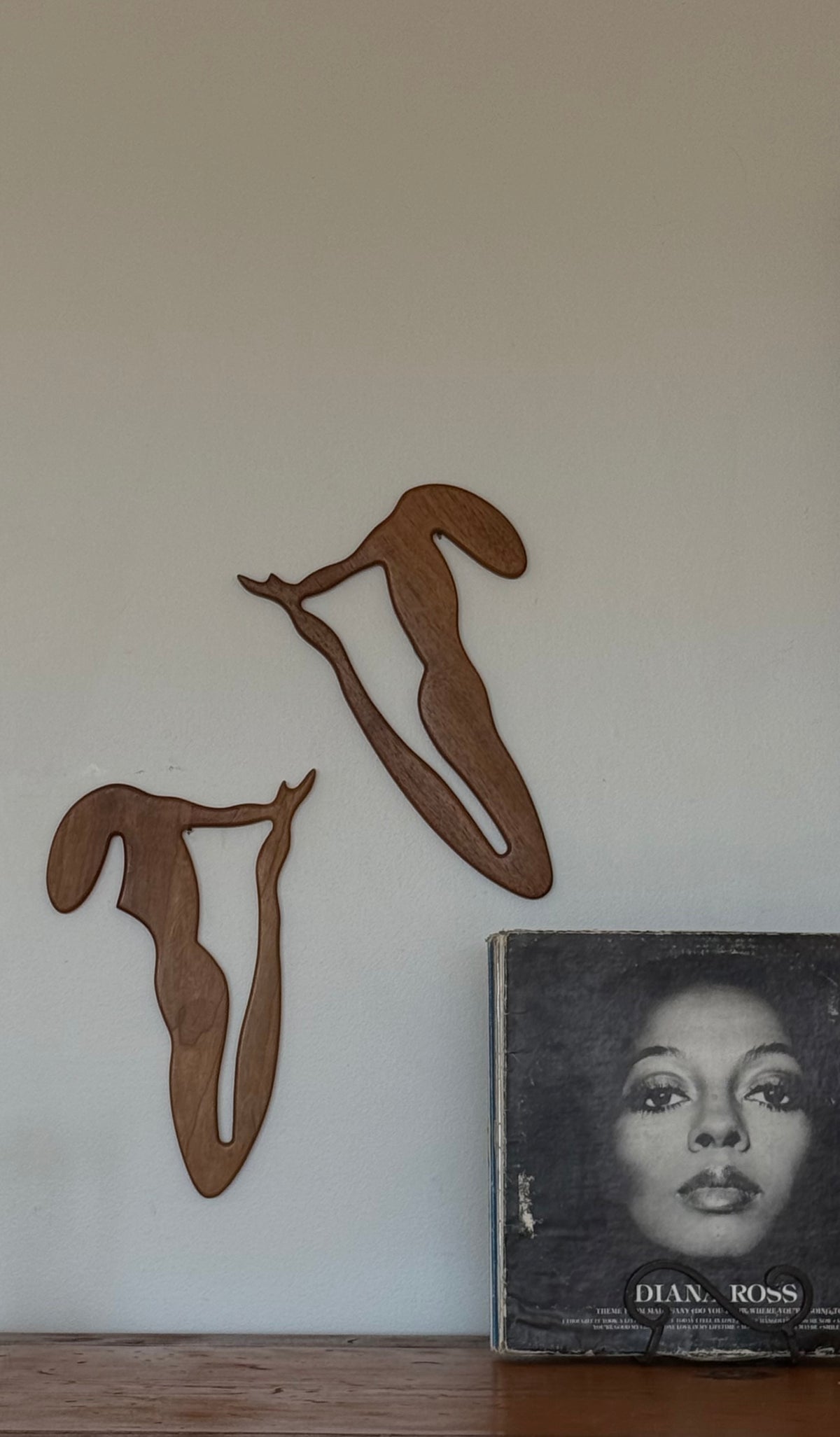 1970s WOOD NUDE WALL ART