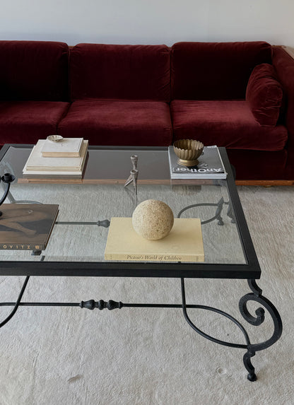 Art Nouveau Wrought Iron Coffee Table