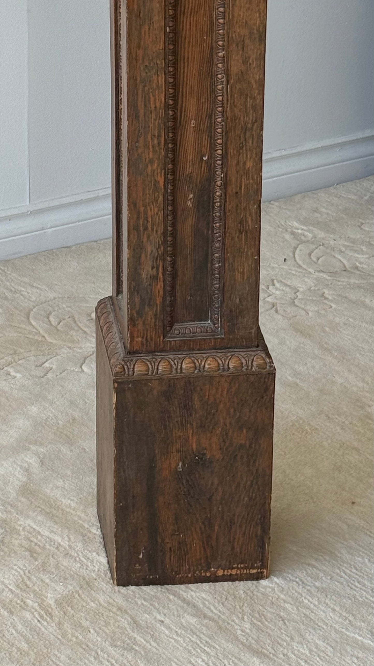 ANTIQUE Quarter Sawn Oak Newel Post
