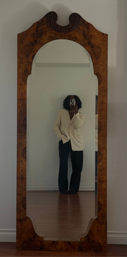 ART DECO BURL WOOD MIRROR