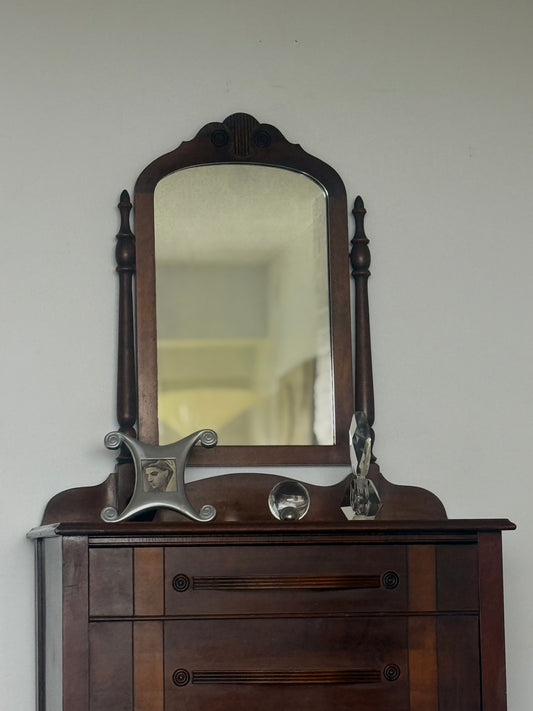 ANTIQUE DRESSER & MIRROR
