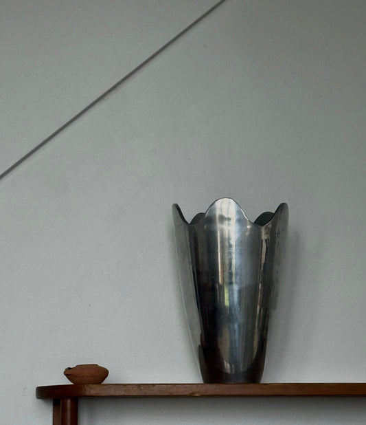 VINTAGE ALUMINUM VASE