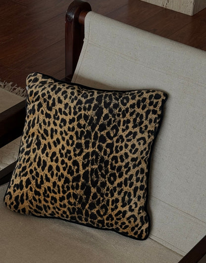 Vintage Leopard Print Cushion