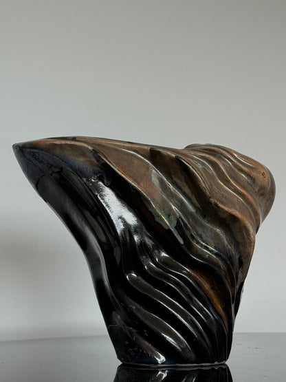 1980s TONY EVANS RAKU VASE
