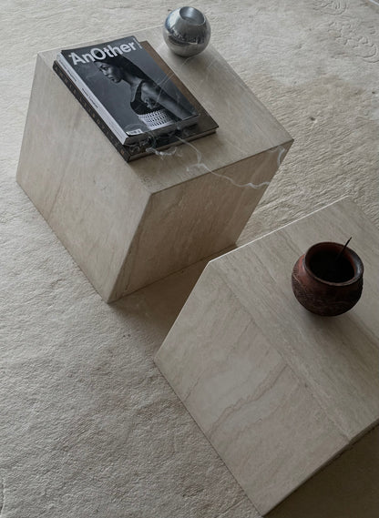 1970s TRAVERTINE CUBES