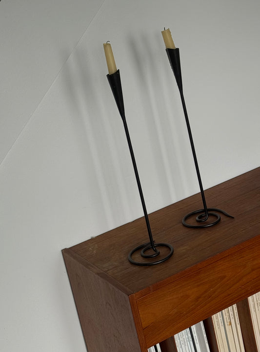Vintage IRON candleholders