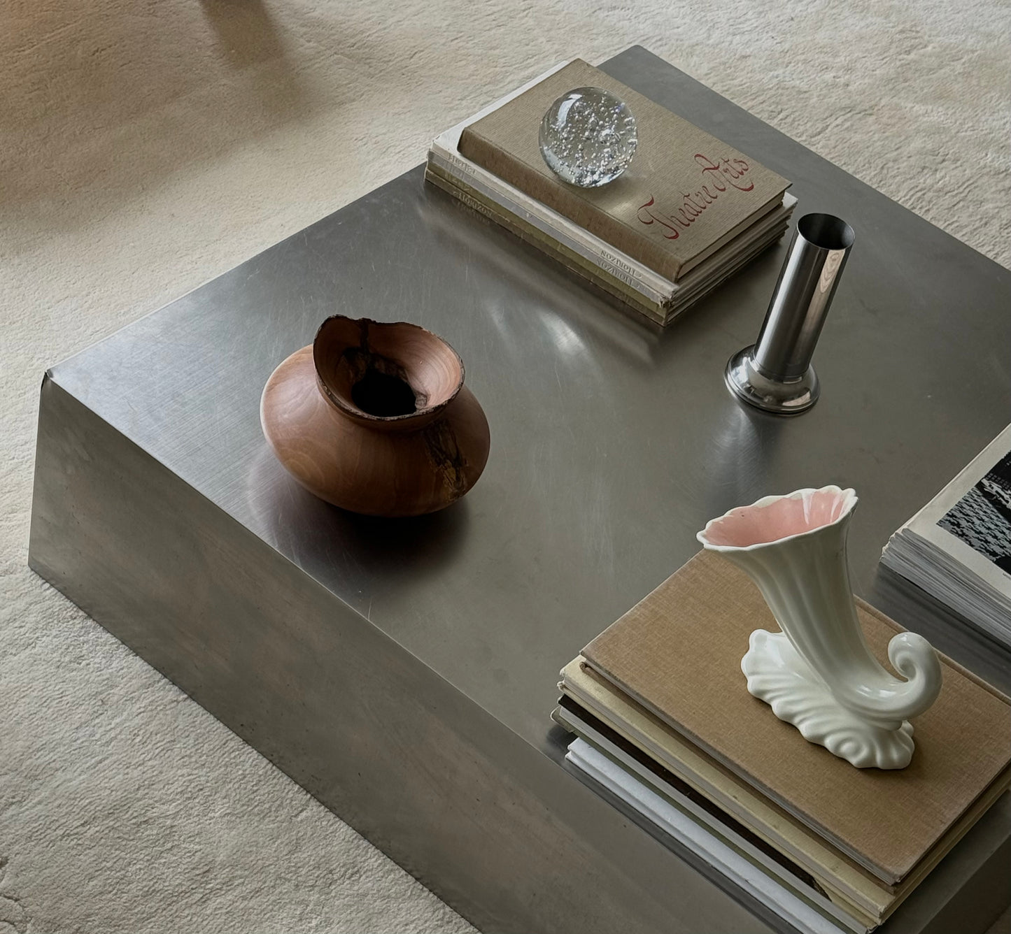 STEEL PLINTH COFFEE TABLE