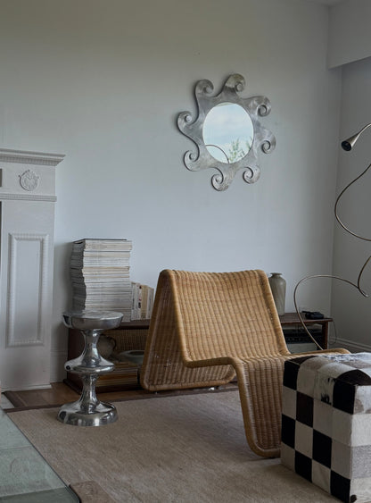 VINTAGE ALUMINUM SCULPTURAL TABLE