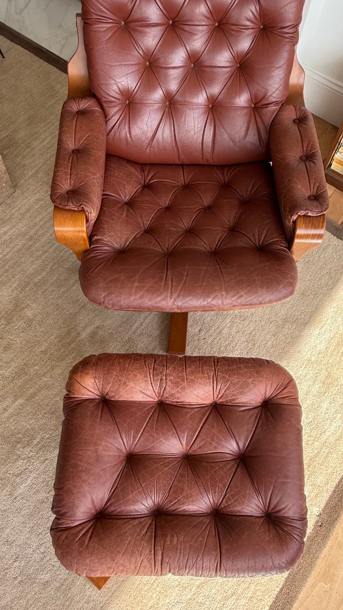 MCM Lounger and Ottoman