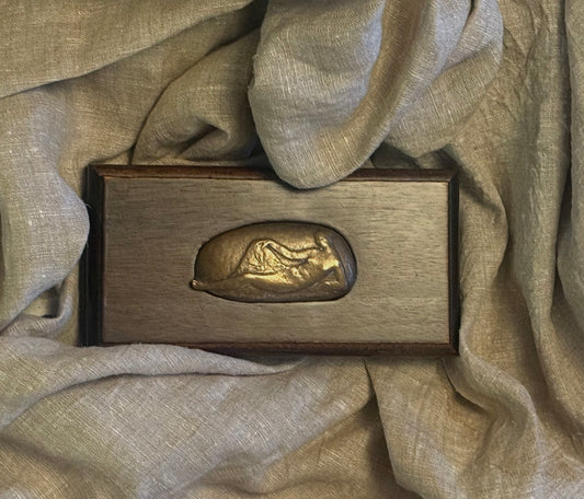 Original Bronze Wall Art Sculpture, Nude Woman Figure