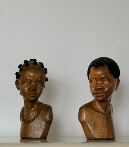 Vintage African Wooden Busts