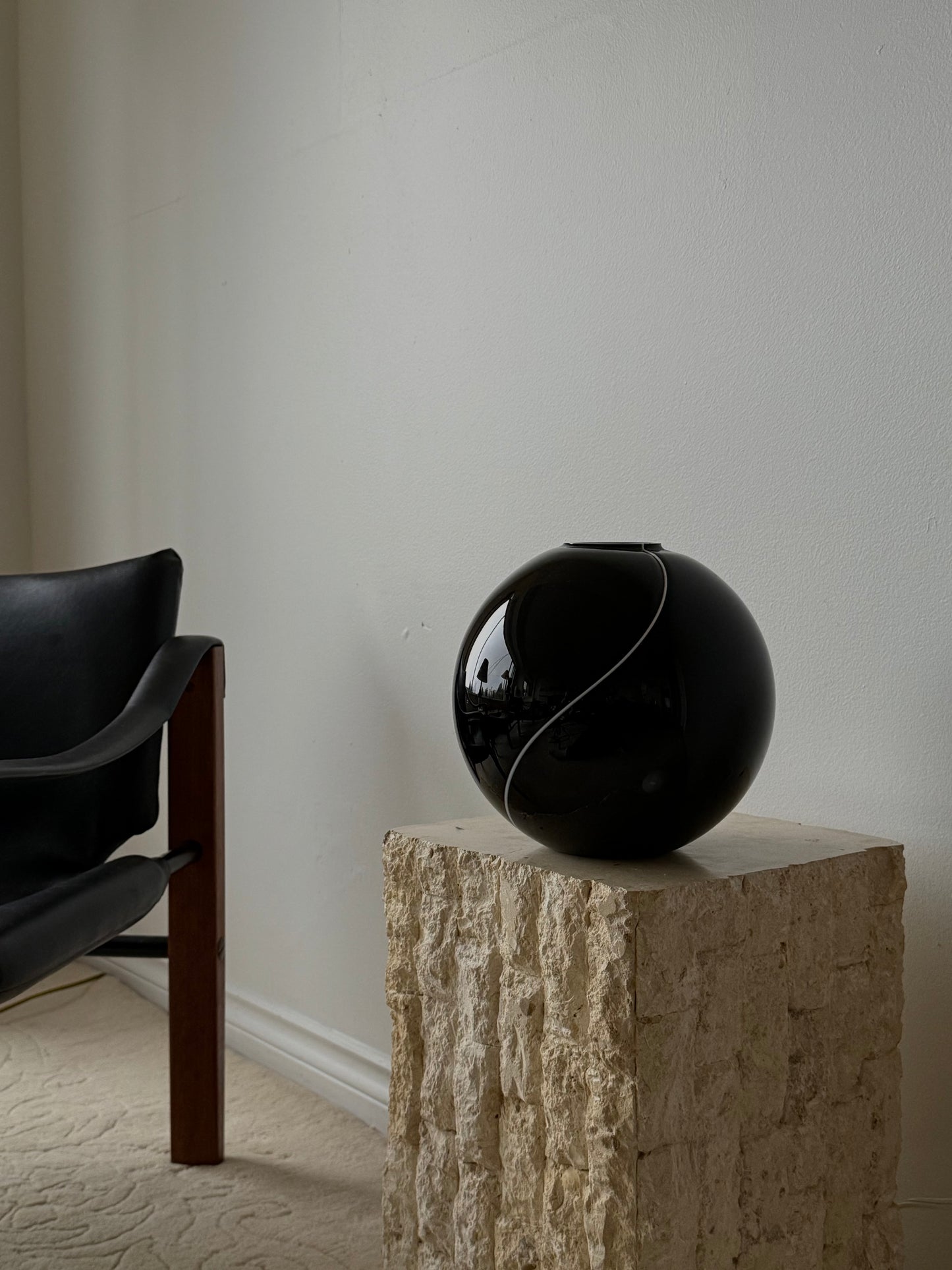 Post Mod  Art Glass SPHERE Vase