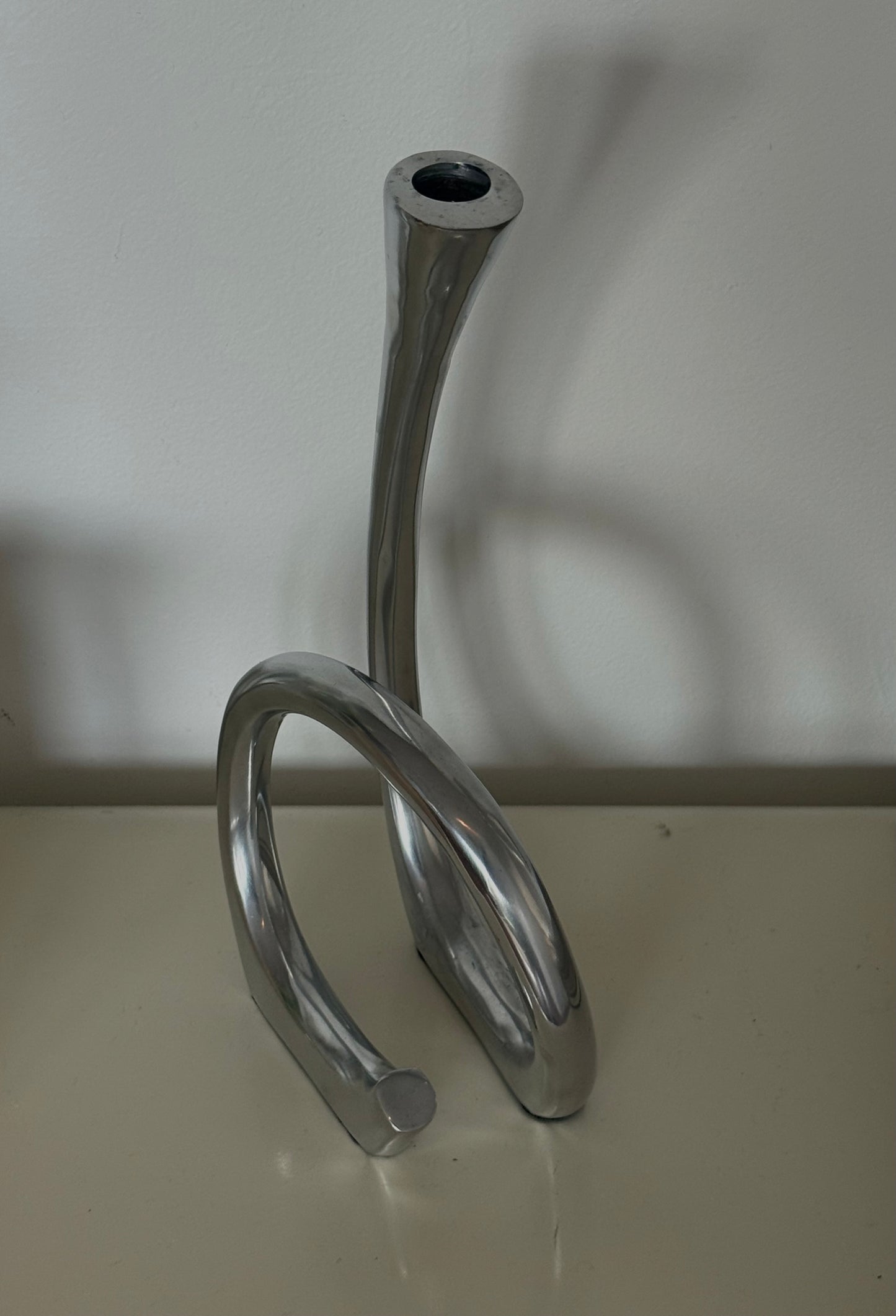 Vintage Spiral Aluminum Candleholder