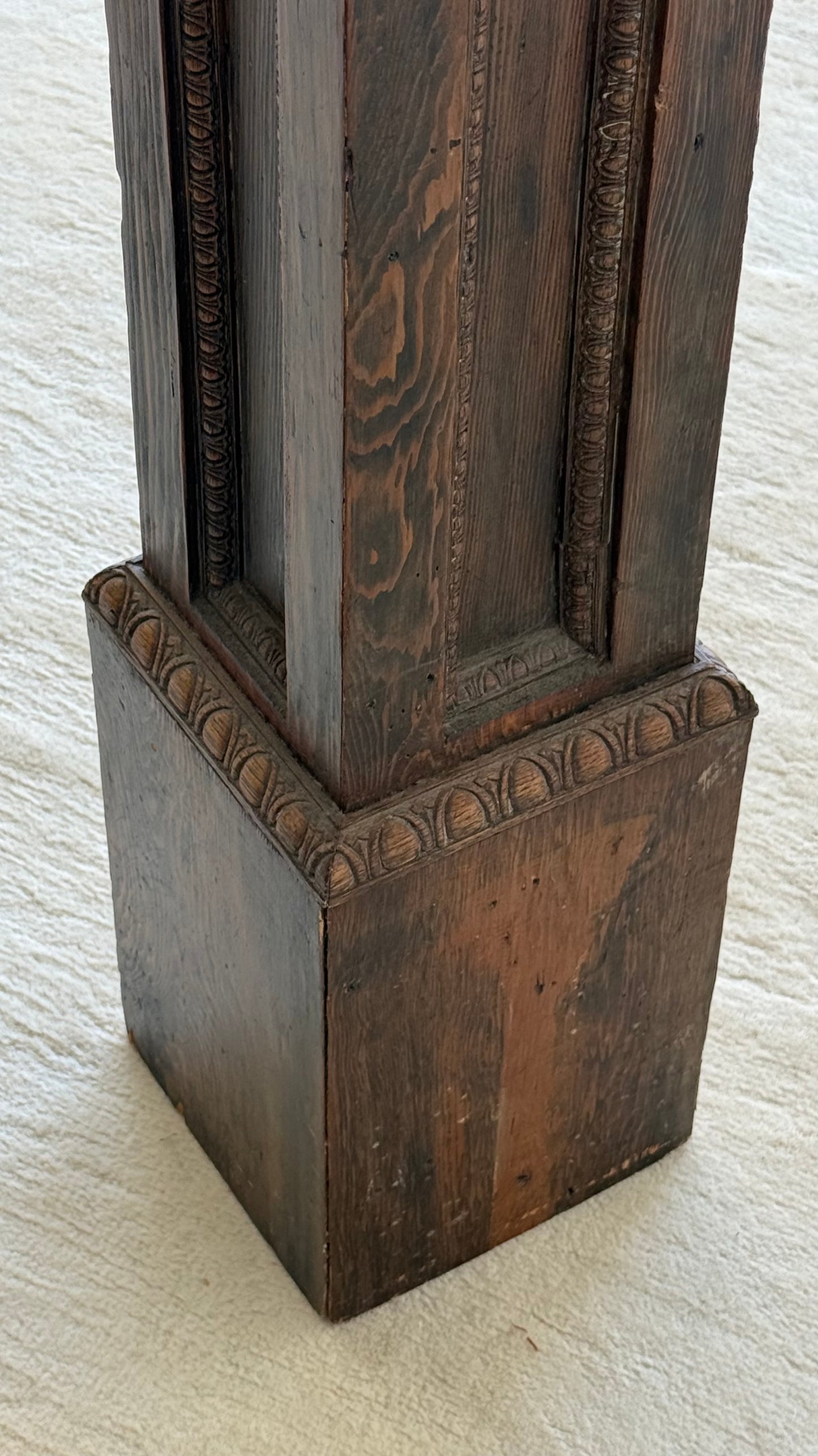 ANTIQUE Quarter Sawn Oak Newel Post