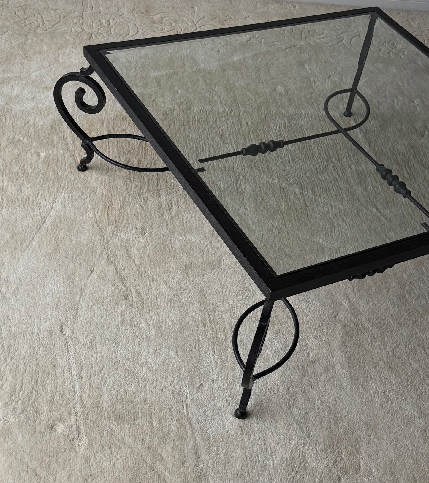 Art Nouveau Wrought Iron Coffee Table