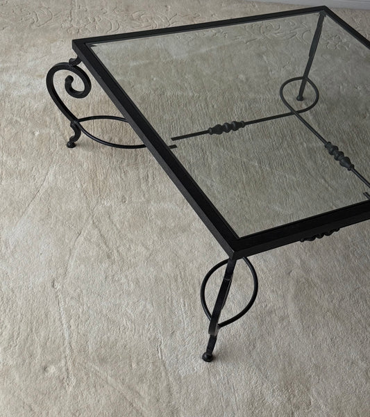 Art Nouveau Wrought Iron Coffee Table