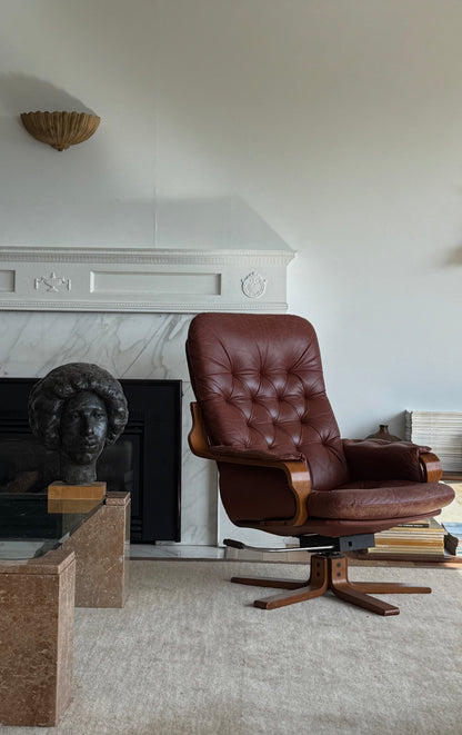 MCM Lounger and Ottoman