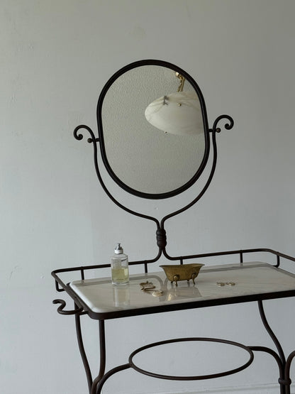 ANTIQUE MARBLE & IRON Washstand
