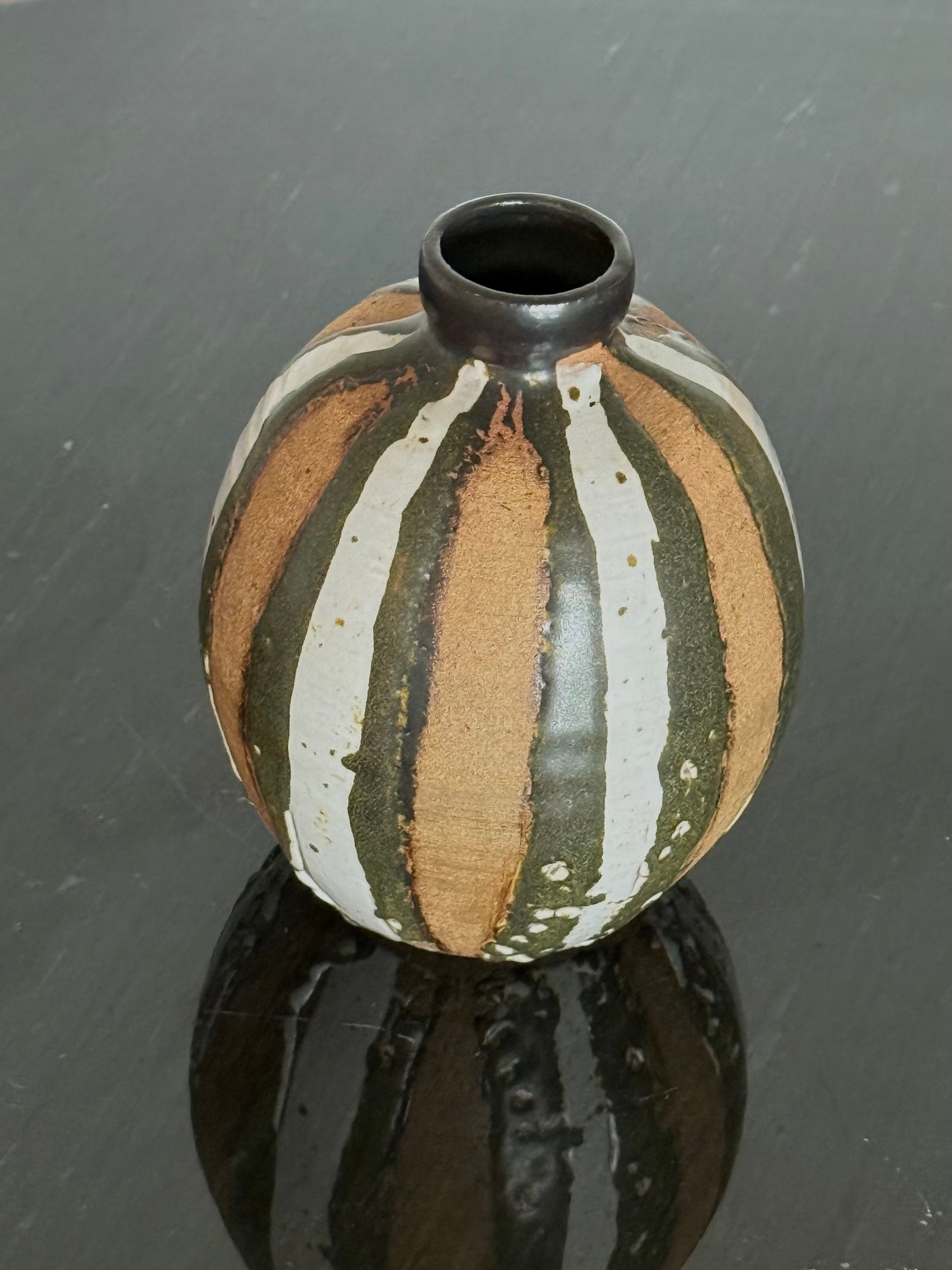 Signed  Pottery Vase