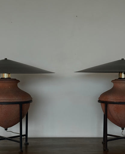 1980s/90s VINTAGE AMPHORA & IRON LAMPS