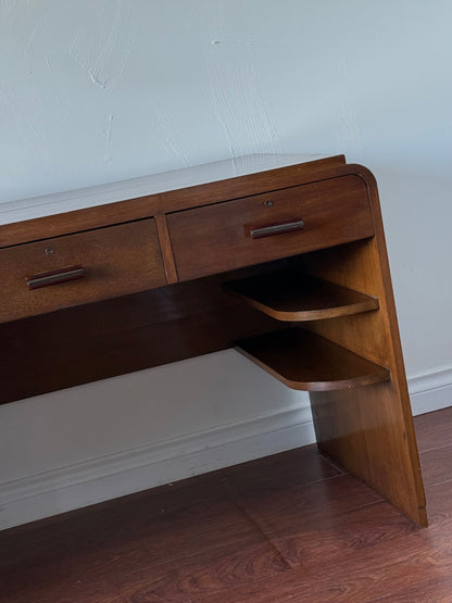 ART DECO WOOD DESK