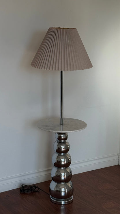 GEORGE Kovacs Chrome & Marble Floor Lamp
