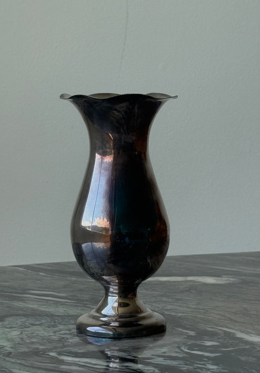 VINTAGE silver plated vase