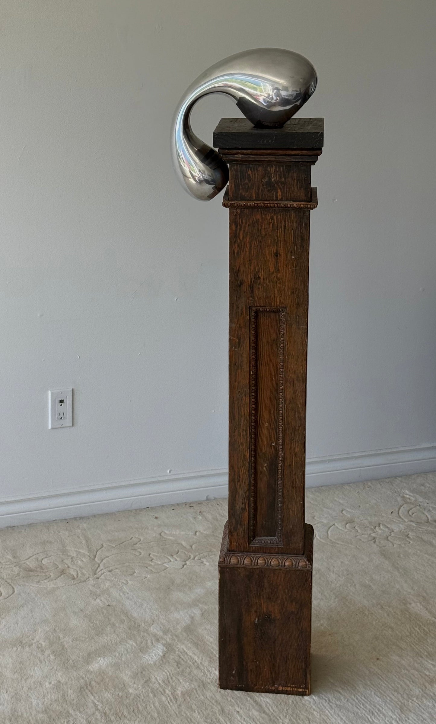 ANTIQUE Quarter Sawn Oak Newel Post