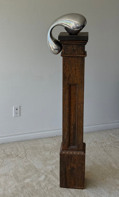 ANTIQUE Quarter Sawn Oak Newel Post