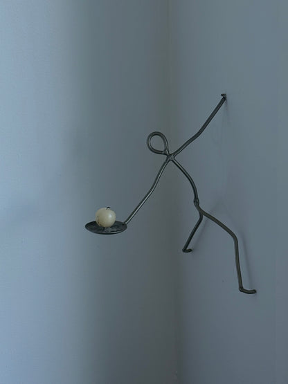RARE 1990s Vintage Stick Figure Candle Sconces