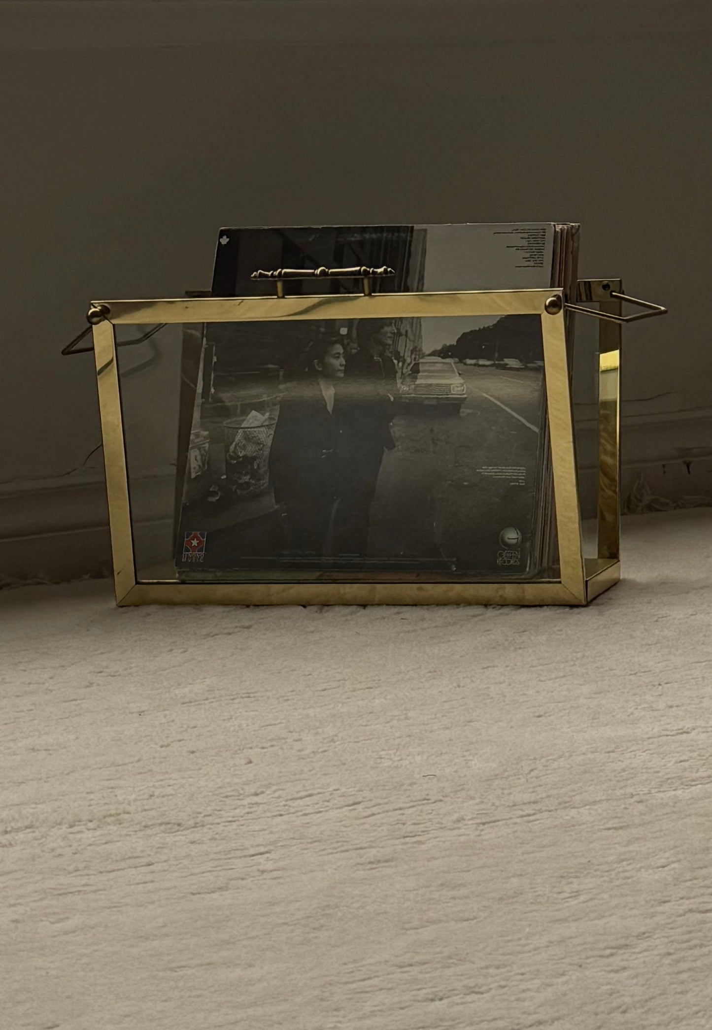 MCM Brass and Glass Magazine Holder