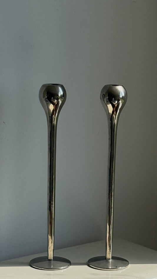 Modernist Aluminum candle holders