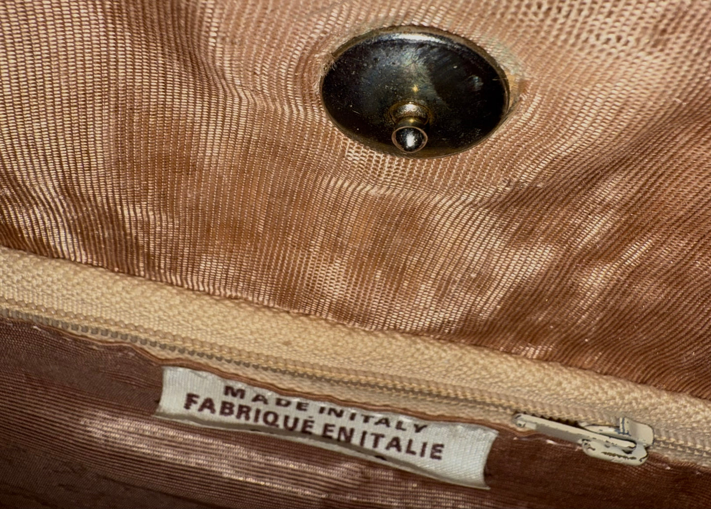 VINTAGE Woven Handbag  with a bamboo handle