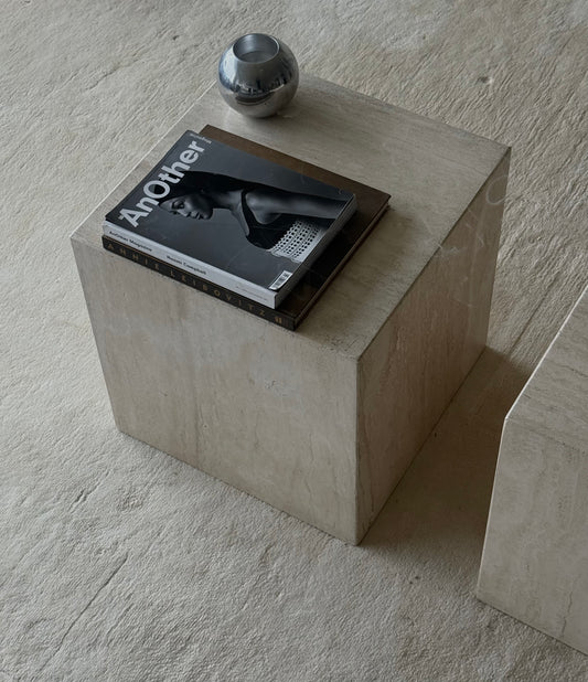 1970s TRAVERTINE CUBES
