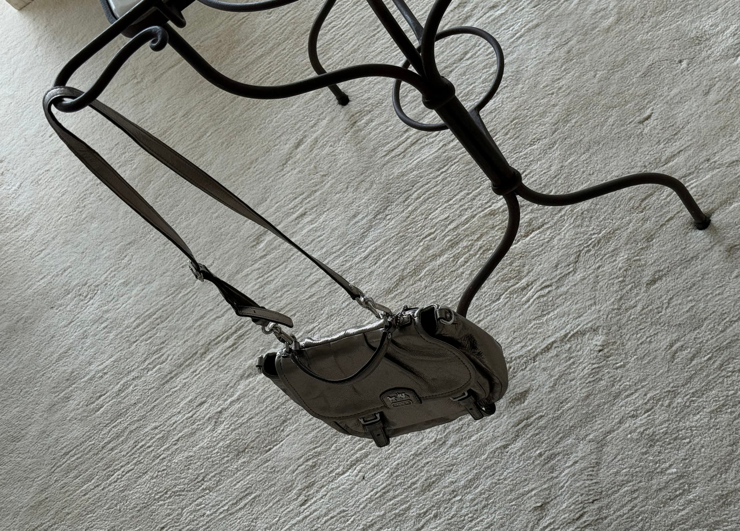 Early 2000s Metallic Coach Crossbody